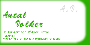 antal volker business card